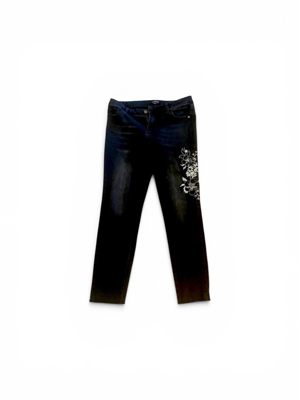 BEBE Dark Wash Embroidered Jeans – Size 28